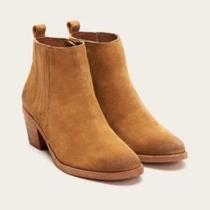 Frye Alton Chelsea Suede Brandy Booties